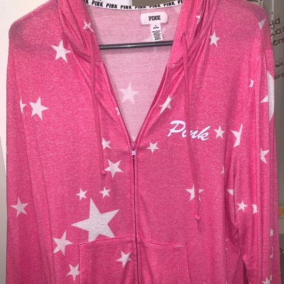 PINK star pink zip up hoodie - Picture 1 of 1
